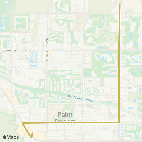 SunLine Route 500 Tripper map