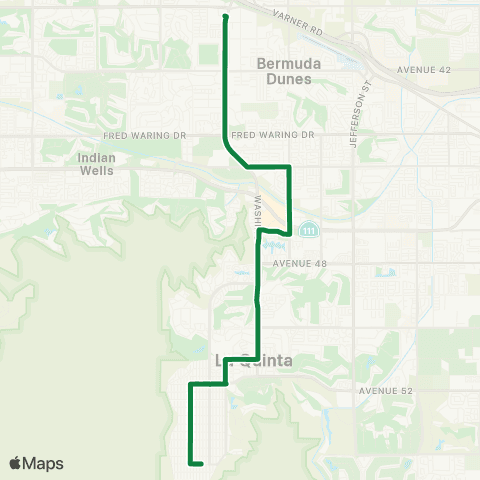 SunLine Route 701 Tripper map