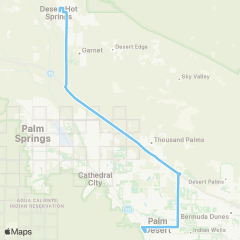 SunLine Route 5 map