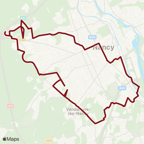 STAN Plateau de Haye ↔︎ Plateau de haye map