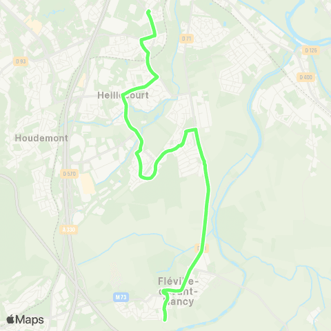 Stan Scolaires Fléville ↔︎ Jarville Sion map