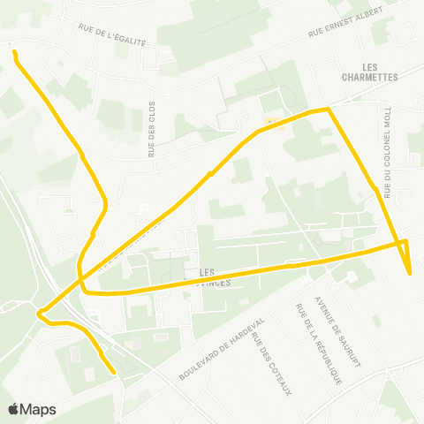 Stan Scolaires Laxou Jet d'eau ↔︎ Laxou V. Prouvé map