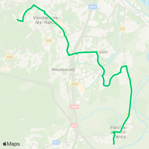 Stan Scolaires Villers Lycée Stanislas ↔︎ Fléville map