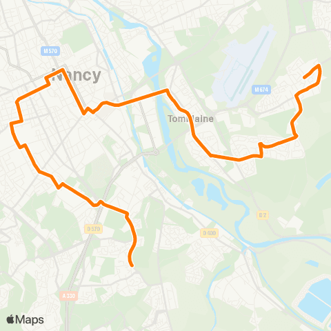 STAN Artem ↔︎ Saulxures Lorraine map