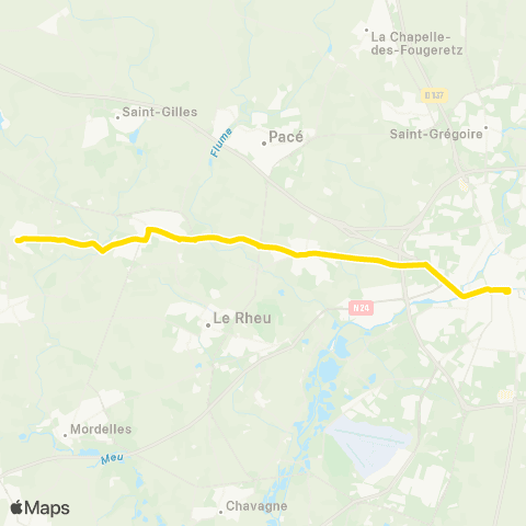 STAR Rennes (Rép.) - Vezin-le-Coquet - L'Hermitage - La Chapelle-Thouarault (Ville aux Archers) map