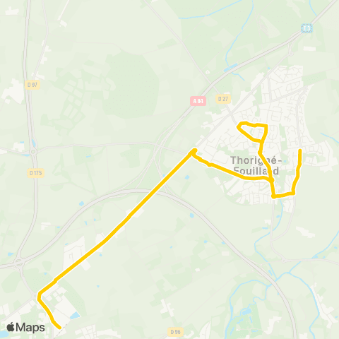 STAR Thorigné-Fouillard (Landelles) - Cesson-Sévigné (Cesson - Viasilva) map