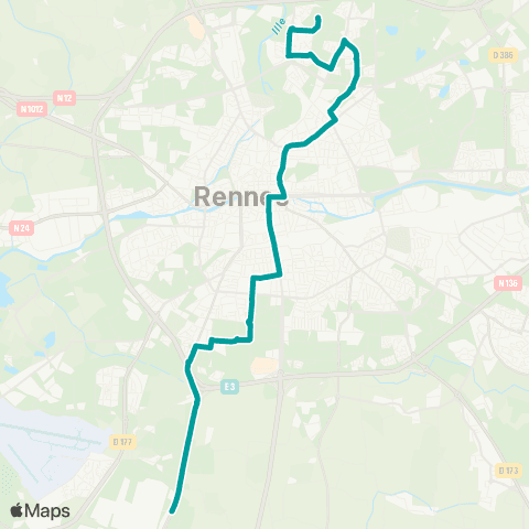 STAR Rennes - Noyal-Châtillon-s/-Seiche (Touche Tizon) map