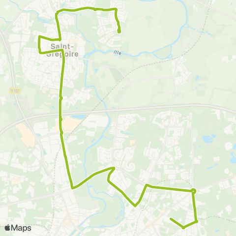 STAR St-Grégoire (Champ Daguet) - Rennes (Assomption) map