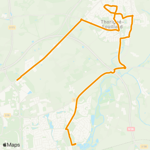 STAR Cesson-Sévigné (Château de Vaux) - Thorigné-Fouillard - Cesson-Sévigné (Lycée Sévigné) map