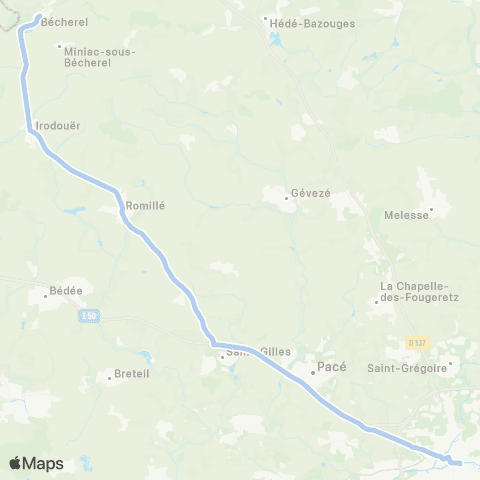 STAR Fête du Livre : Rennes (Rép.) < > Bécherel (Bécherel Ctre) map