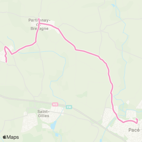 STAR Pacé (Ctre scolaire Pacé) - Parthenay-de-Bretagne - Clayes (Clayes Ctre) map