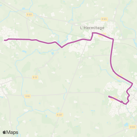 STAR Le Rheu (Collège Brassens) - L'Hermitage - La Chapelle-Thouarault (Ville aux Archers) map