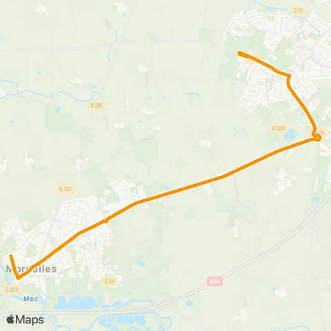 STAR Le Rheu (Lycée Monod) - Mordelles (Mordelles Pâtis) map