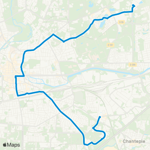 STAR Cesson-Sévigné (Cesson - Viasilva) - Rennes (Haut Sancé) map