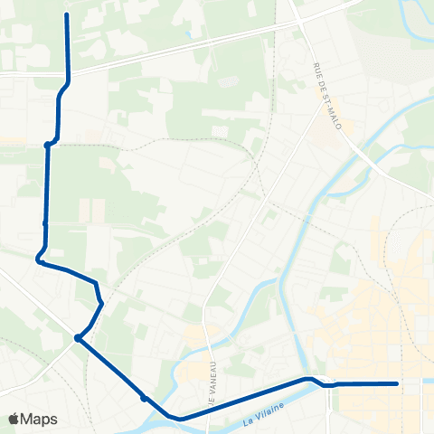 STAR Rennes (Rép.) - Rennes (Kennedy Guyenne) map