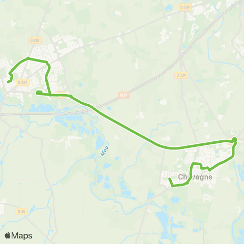STAR Mordelles (Collège St-Yves) - Chavagne (Croix Blanche) map