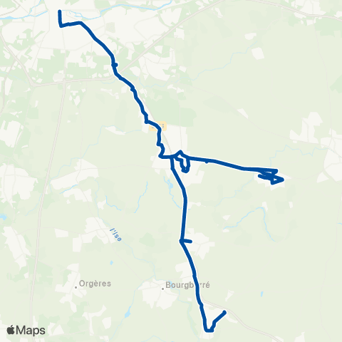 STAR Rennes (La Poterie) - Vern-s/-Seiche (Croix Malinge) map