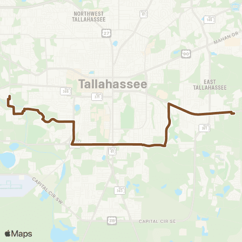 StarMetro Live Oak map