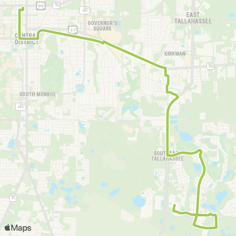 StarMetro Southwood map