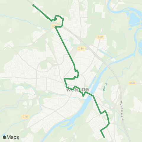 STAR Mably Tuileries <>ZAC Perreux N. / Coteau Plaine map