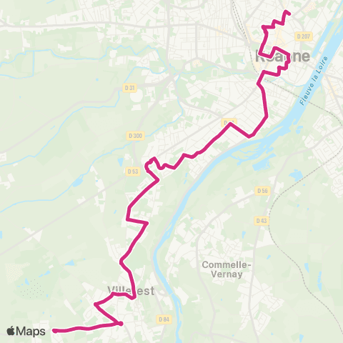 STAR Villerest Bourg <> Louis Flandre map