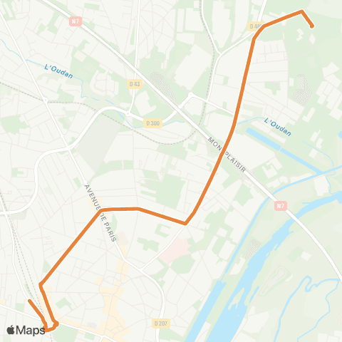 STAR Navette CFA Btp map