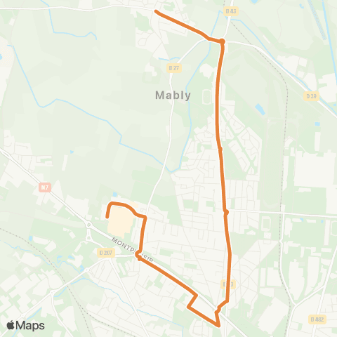 STAR Navette Marche Mably map