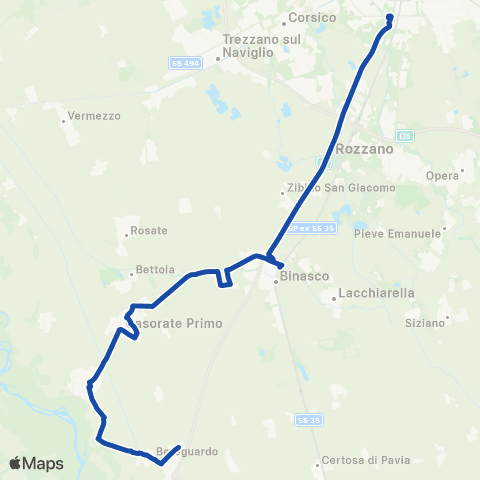 STAR Mobility Motta Visconti-Milano map