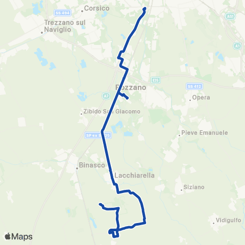 STAR Mobility Milano-Lacchiarella map