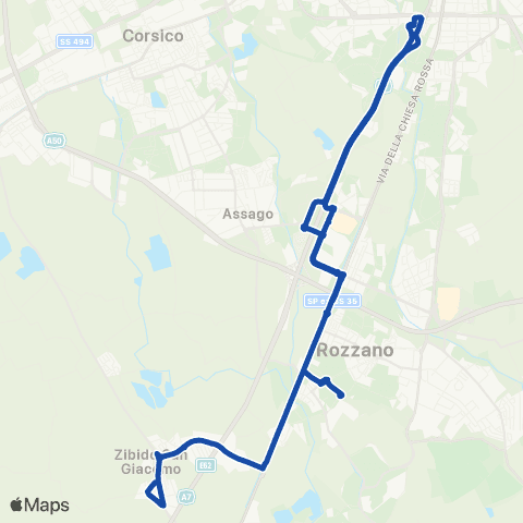 STAR Mobility Milano-Zibido S.Giacomo map