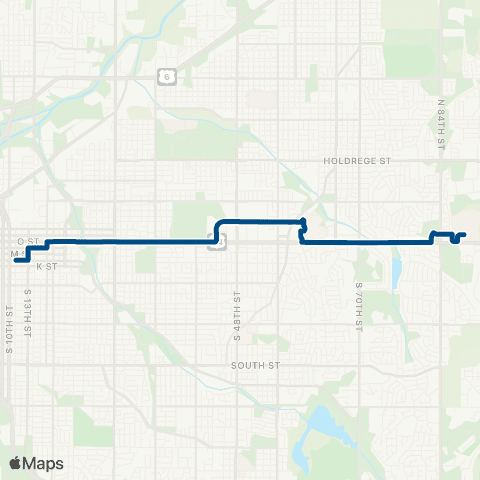 StarTran O Street map