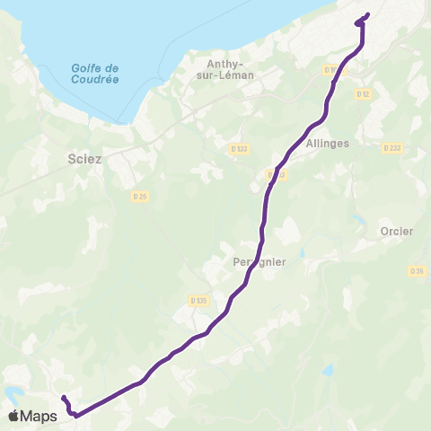 Star't Thonon-les-Bains - Bons-en-Chablais map