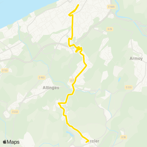 Star't Thonon-les-Bains - Orcier map