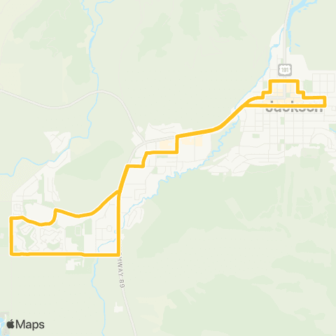 START Town Shuttle map