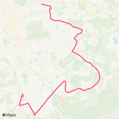 STAS Bellevue ↔︎ Châteaucreux Gare map