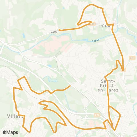 STAS La Bertrandière ↔︎ Mairie map