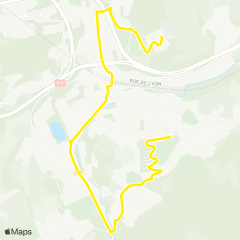 STAS Hauts de Terrenoire ↔︎ Perrotière map