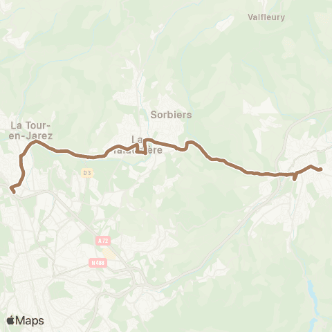 STAS Terrasse ↔︎ Gare map