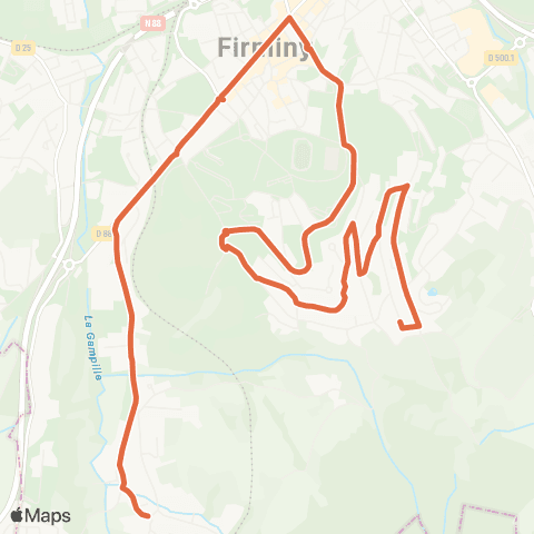 STAS Chazeau ↔︎ Verte Colline map