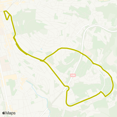 STAS Jean Moulin ↔︎ Marandinière map