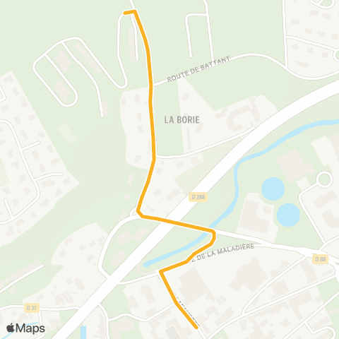 STAS Cret Oeillet ↔︎ la Fayette map