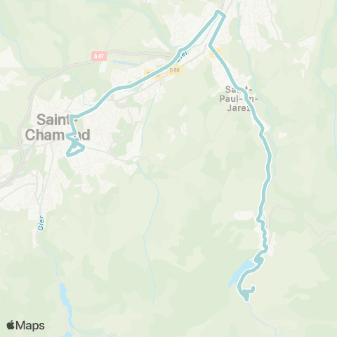 STAS Bourg ↔︎ Gare map