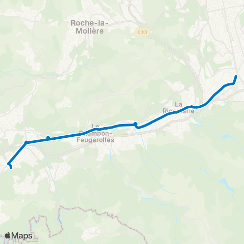 STAS Bellevue ↔︎ Église Corbusier map