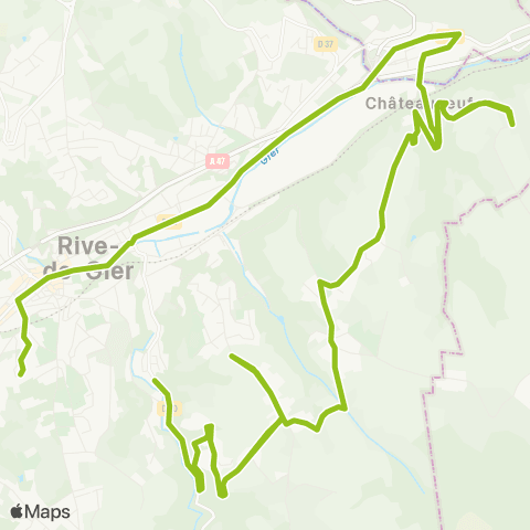 STAS Gare Routière Rdg ↔︎ Mairie Châteauneuf map