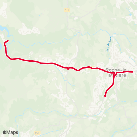 STAS Cimetière ↔︎ Bourg St Victor map