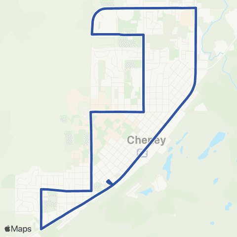 Spokane Transit Cheney Loop map