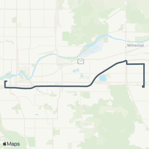 Spokane Transit VTC Express map
