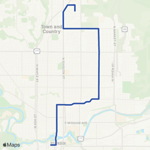 Spokane Transit Crestline map