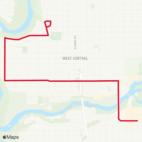 Spokane Transit West Broadway map