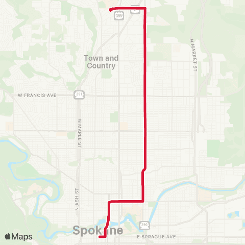 Spokane Transit Nevada map